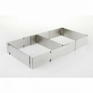 Állítható sütőforma felezővel szögletes magas 5cm szél 28-53 cm hossz 18-34 cm